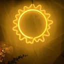 Sun Neon Sign for Wall Decor Aesthetic Yellow