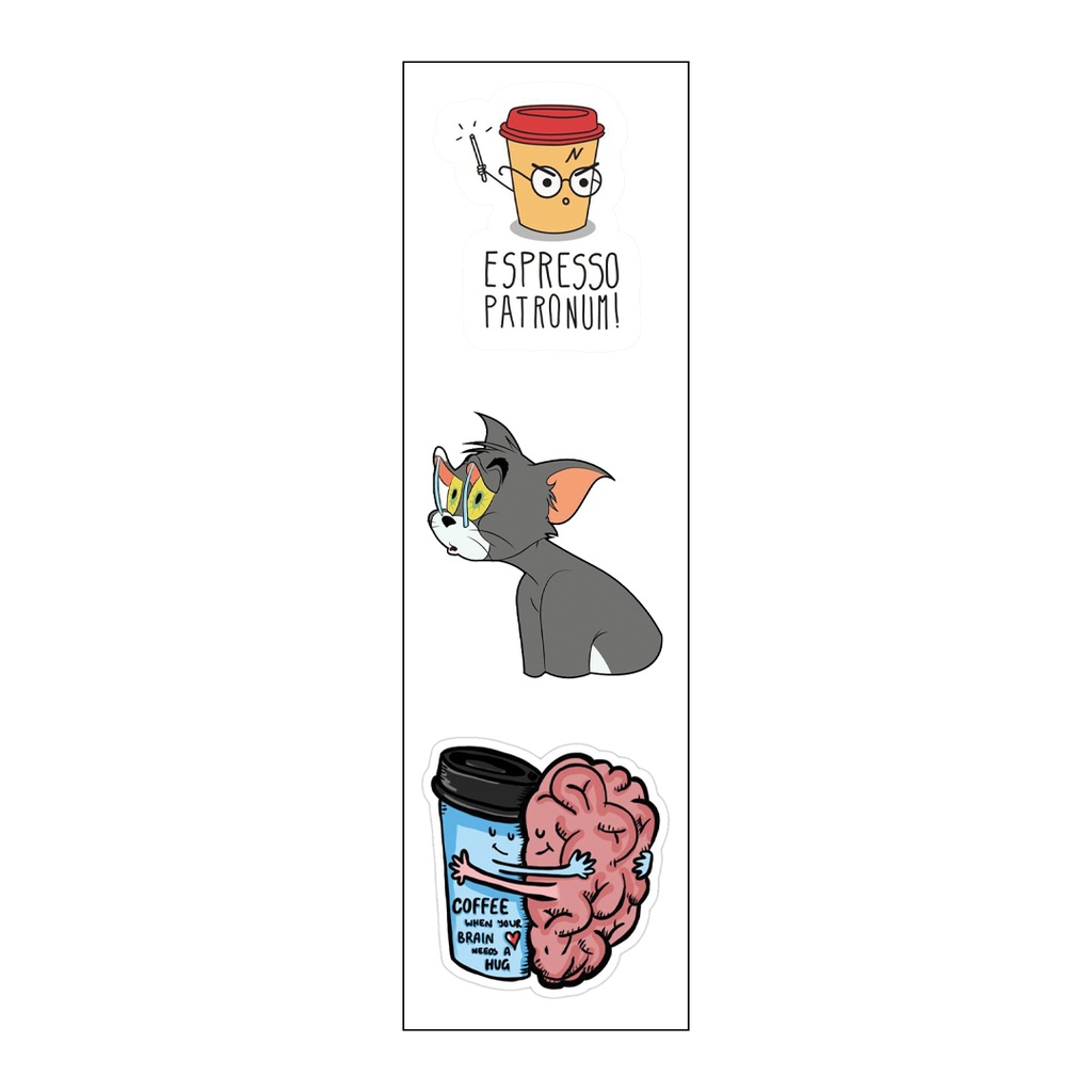 Coffee Lovers Vinyl Sticker Pack Reusable &amp; Waterproof