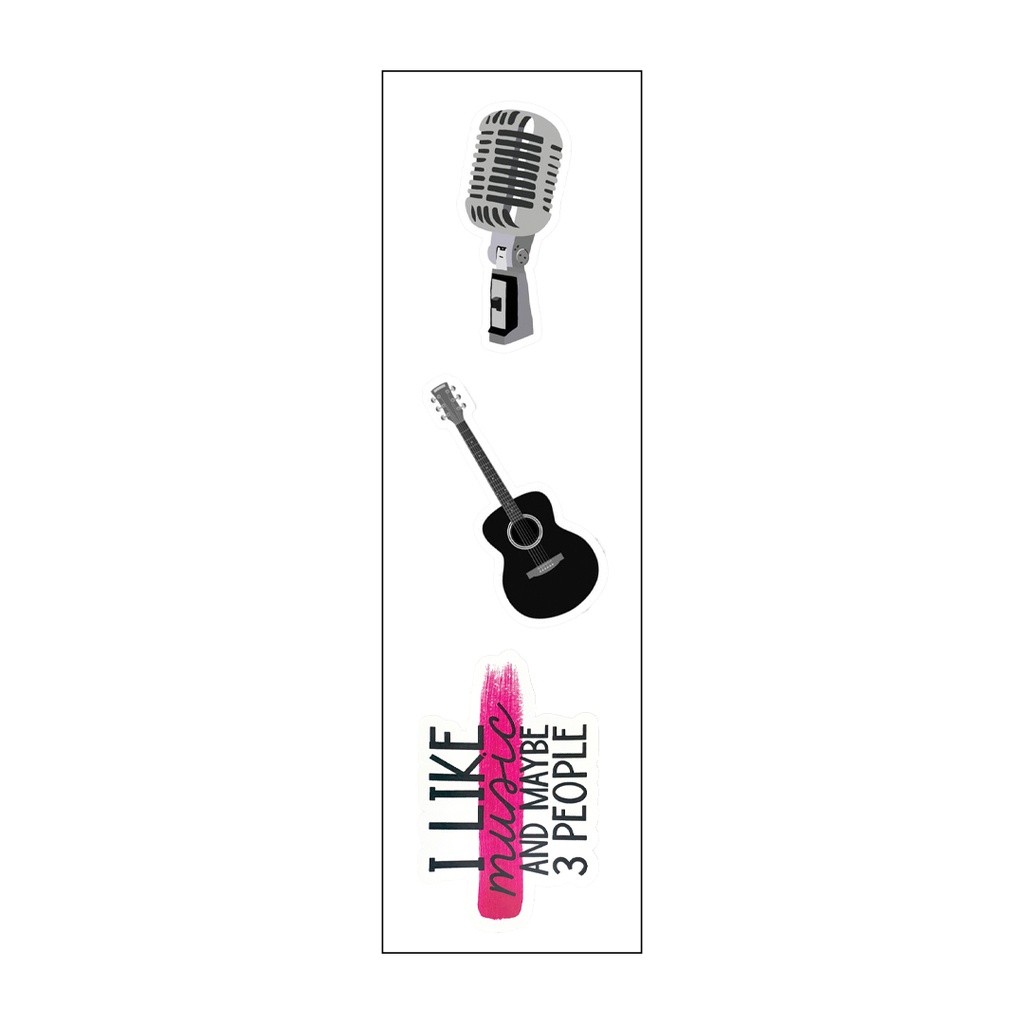Music World Vinyl Sticker Pack Reusable &amp; Waterproof