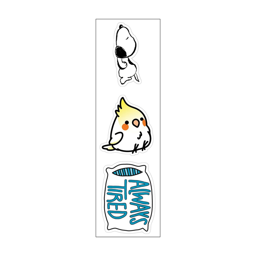 Always Tired Vinyl Sticker Pack Reusable &amp; Waterproof