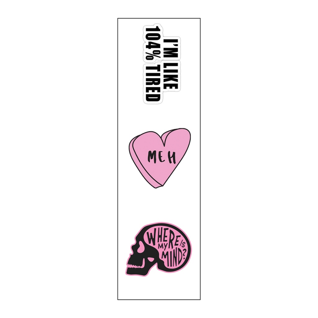 I’m Like 104% Tired Vinyl Sticker Pack Reusable &amp; Waterproof