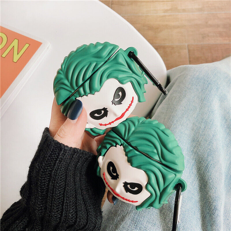 Airpods Pro Case Cover Anti Scratch Anti bumps with Hanging Hook Joker design