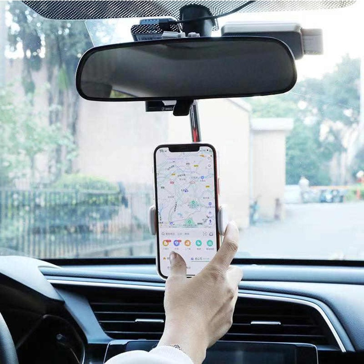 حامل موبايل دوار 360 درجة يعلق في مراية السيارة لرؤية وتحكم أفضل