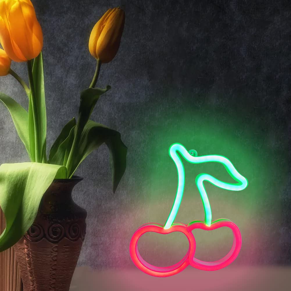 Cherry Fruit Neon Led Light Sign Art Decor 45*35 Cm