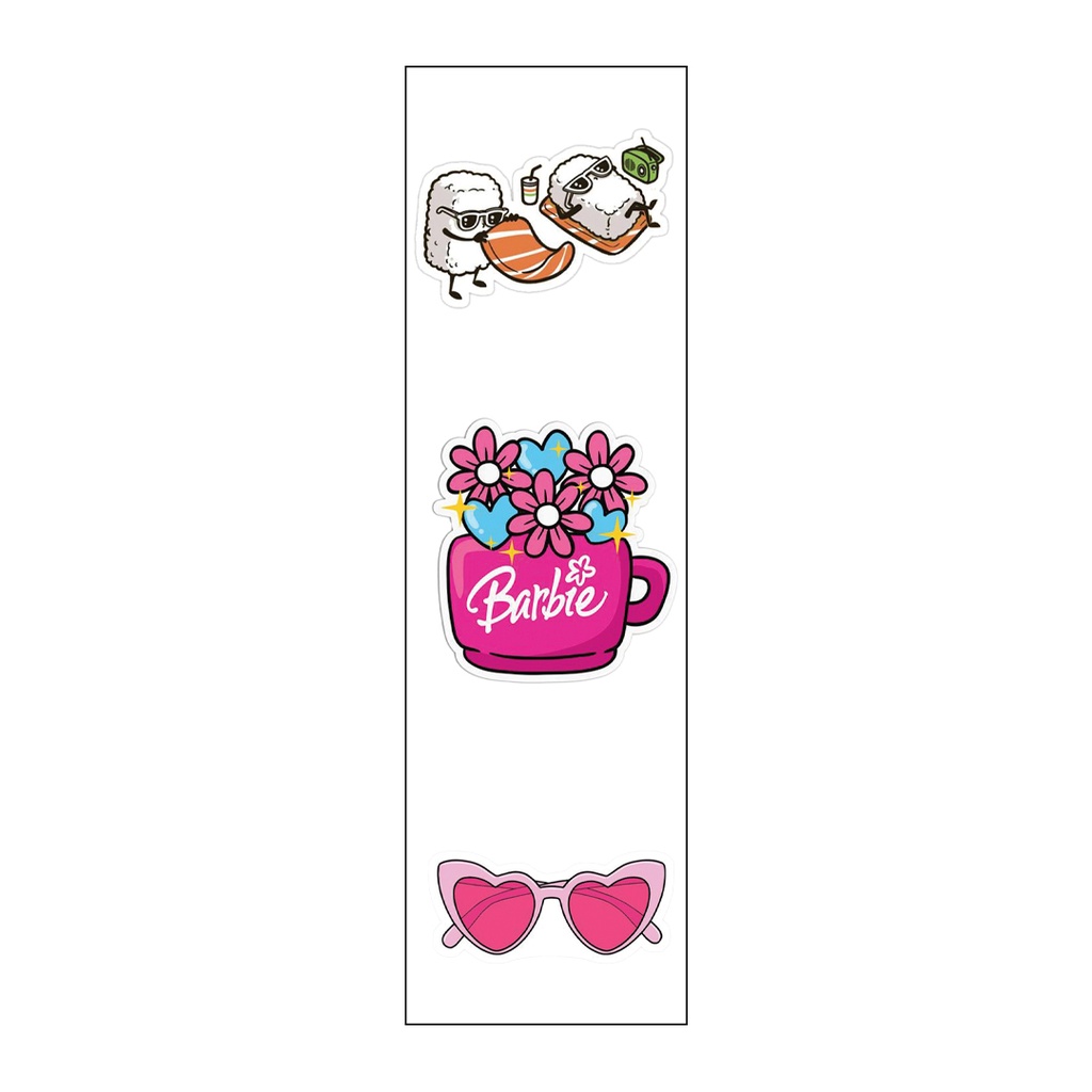 Barbie Vase Vinyl Sticker Pack Reusable &amp; Waterproof