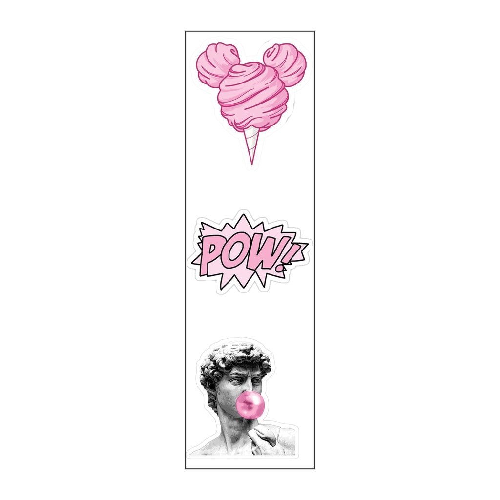 Pow! Vinyl Sticker Pack Reusable &amp; Waterproof