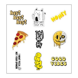 I Want Pizza Not Your Opinion Vinyl Sticker Pack Reusable &amp; Waterproof