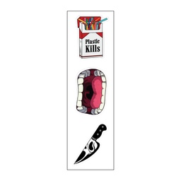 [HH00007072] Plastic Kills Vinyl Sticker Pack Reusable &amp; Waterproof