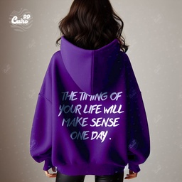 The Timing Of Your Life Will Make Sense One Day هودي اوفر سايز قطن