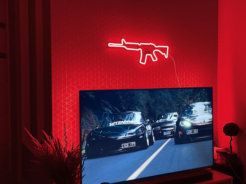 AK47 Gun Neon
