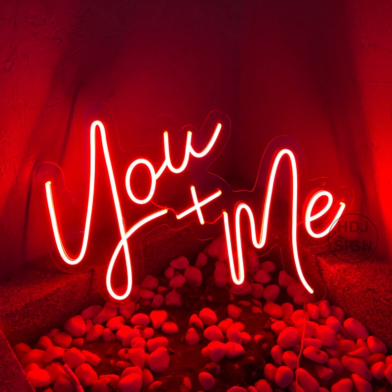 You + Me Neon Led Light Sign Art Decor