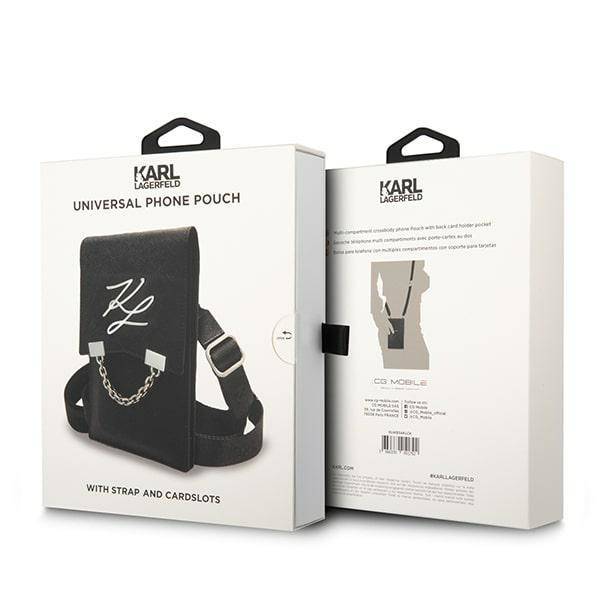 Men Shoulder Trendy Design Bag Karl Lagerfeld Autograph Chain