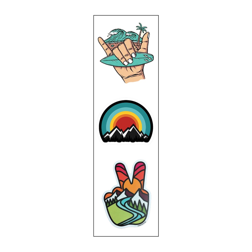 Windsurfing Vinyl Sticker Pack Reusable &amp; Waterproof