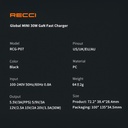 W 30 _ بحجم صغير ومساحة تخزين قابلة للطي Recci RCG-P07 شاحن
