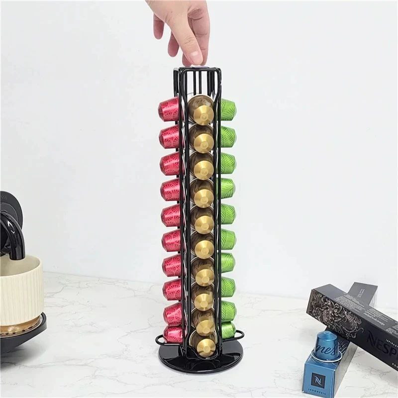 حامل كبسولات قهوة دوار يحمل 40 كبسولة