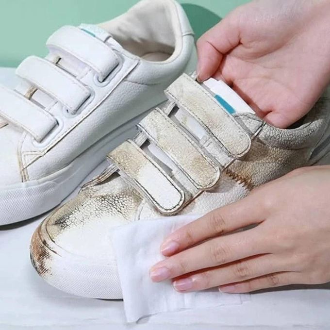 مناديل مبللة لتنظيف وتلميع الأحذية مكون من 8 مناديل