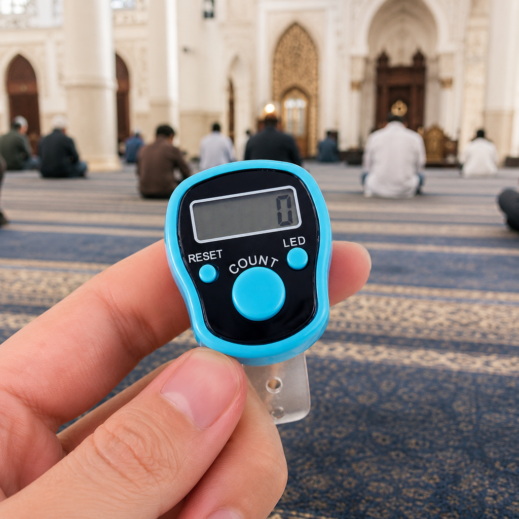 خاتم تسبيح بعداد إلكتروني وشاشة ليد للذكر والتسبيح