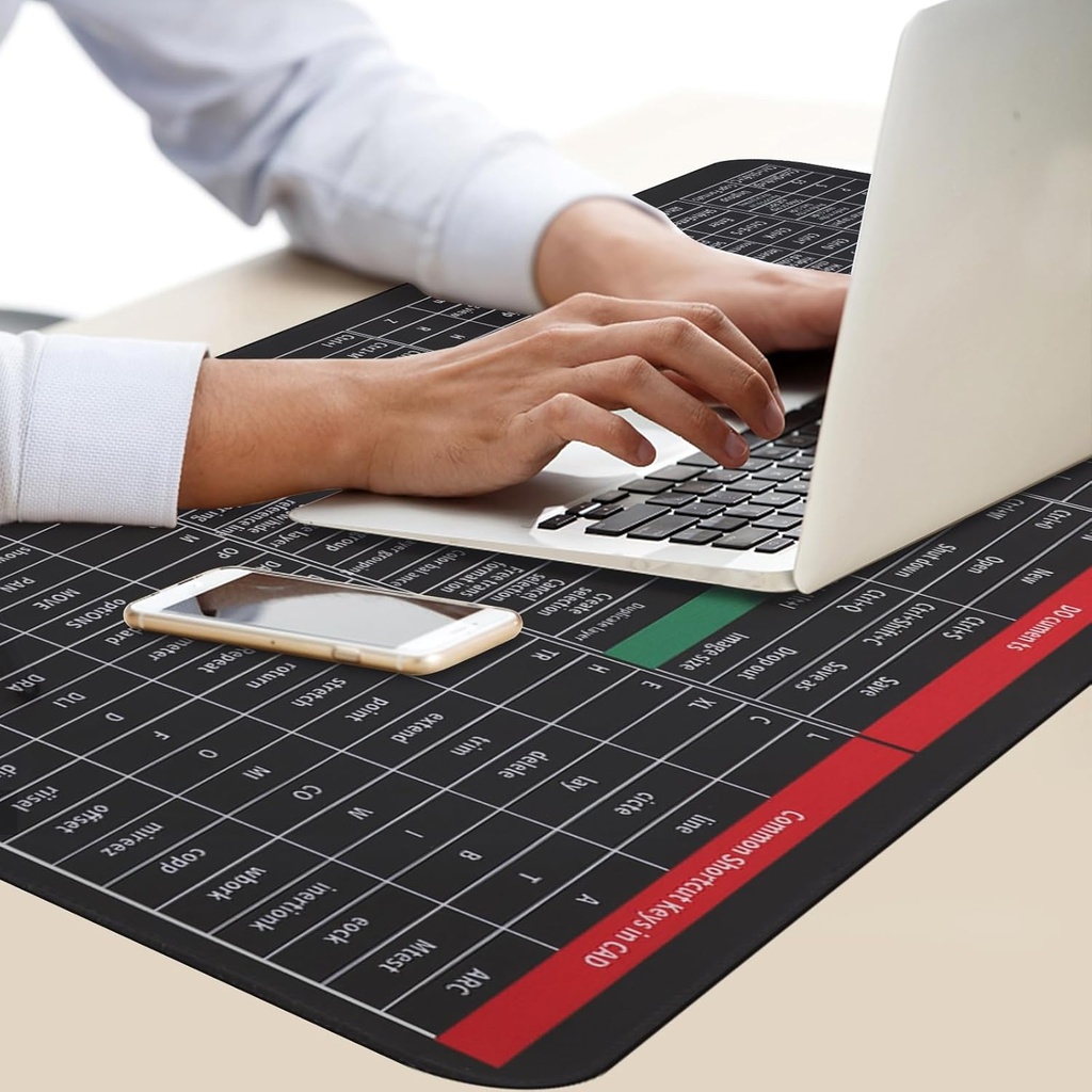 ماوس باد بتصميم اختصارات الكيبورد للكمبيوتر واللابتوب بقاعدة مانعة للانزلاق