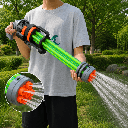 مسدس مياه للاطفال ب 5 فوهات قابلة للسحب بسعة كبيرة لرش متواصل اثناء اللعب
