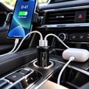 شاحن سيارة ذكي بقدرة 30 وات USB-C للشحن السريع وتتبع موقع العربية متوافق مع Apple Find My وGoogle Find Hub