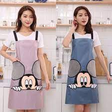 مريلة مطبخ ميكي وتر بروف بجوانب قماش ميكروفيبر لإمتصاص البلل
