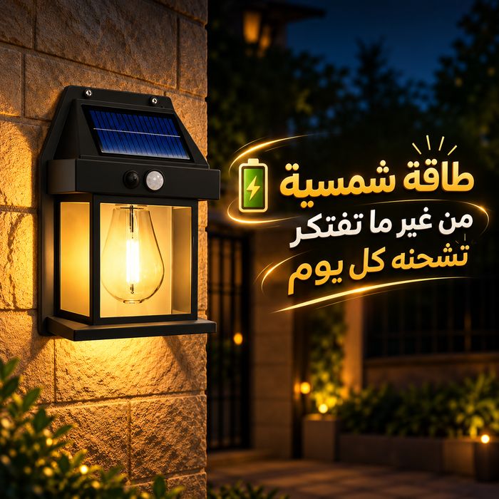 كشاف سينسور ميني يعمل بالطاقة الشمسية ب 3 مستويات للاضاءة