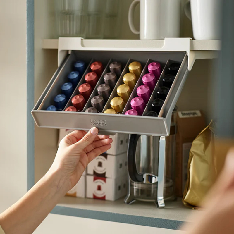 اندر شيلف منظم لكبسولات القهوة 6 خانات