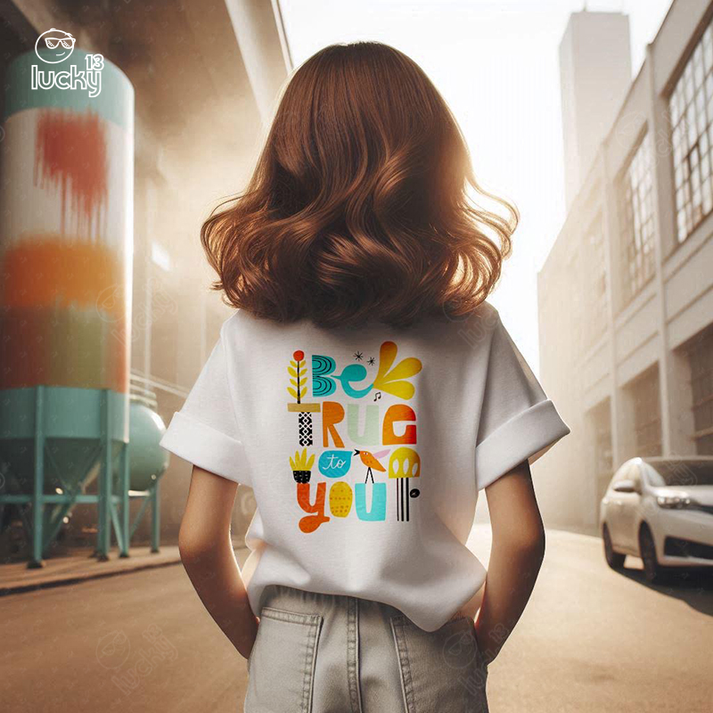 Be True تيشيرت اطفال قطن باللون الابيض