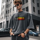 86 Retro Tri تيشيرت اوفر سايز قطن باللون الرمادي للرجال