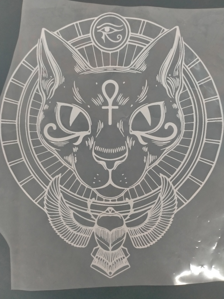 Bastet white print