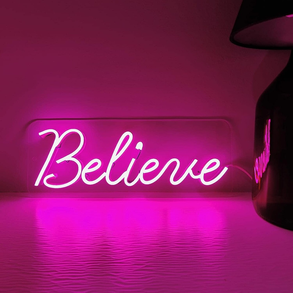 Believe Neon Led Light Sign Art Decor 30*40‎