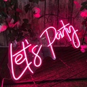 Let's Party Neon Led Light Sign Art Decor ‎