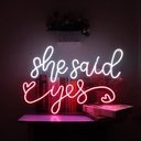 She Said Yes Wedding Proposal Neon Led Light Sign Art Decor