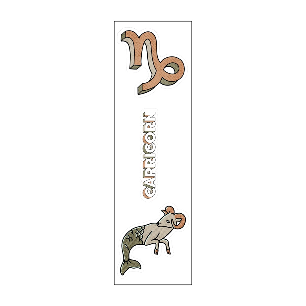 Capricorn Zodiac Vinyl Sticker Pack Reusable &amp; Waterproof