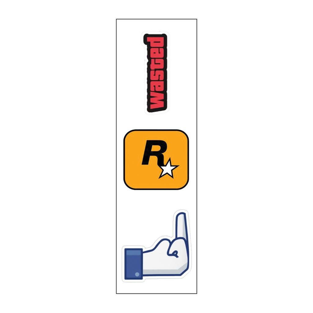Rockstar Games Vinyl Sticker Pack Reusable &amp; Waterproof
