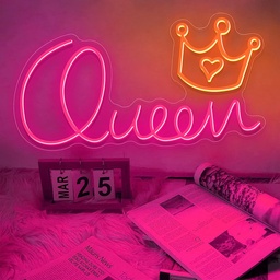 [HH00005768] Queen &amp; Crown Neon Led Light Sign Art Decor 40*30‎