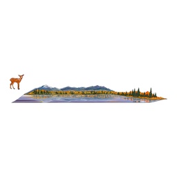 [HH00006820] Deer Mountain Vinyl Sticker Reusable &amp; Waterproof For Water Bottles To Be Different