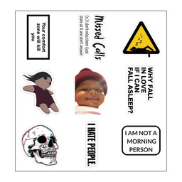 I Hate People Vinyl Sticker Pack Reusable &amp; Waterproof