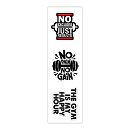 [HH00006841] No Pain No Gain Vinyl Sticker Pack Reusable &amp; Waterproof