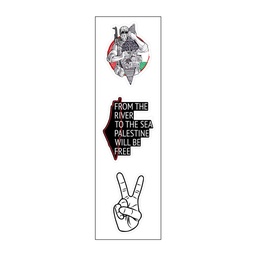 [HH00007608] From The River To The Sea Palestine Will Be Free Vinyl Sticker Pack Reusable &amp; Waterproof