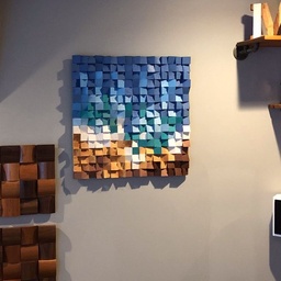 [HH00007654] Rebel Sky Mosaic 3D Wood Wall Art