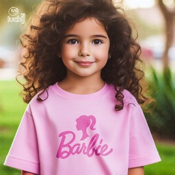 Barbie تيشيرت اطفال قطن باللون البينك