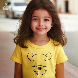 Winnie The Pooh تيشيرت اطفال قطن باللون الاصفر