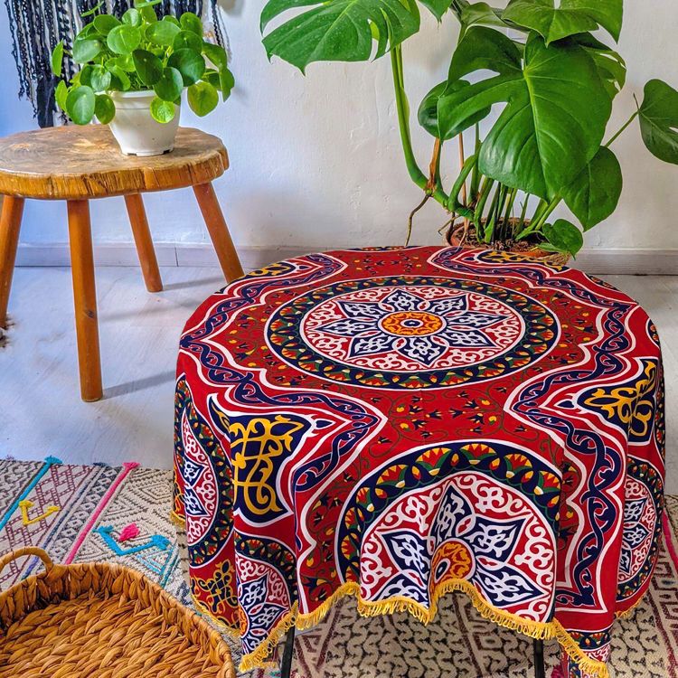 مفرش سفره رمضاني باشكال والوان خياميه مختلفة