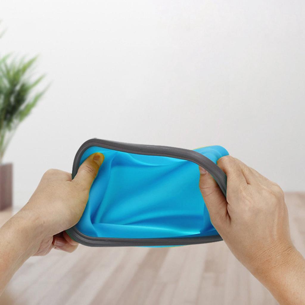 لانش بوكس سيليكون يدخل ميكرويف بغطاء محكم الغلق 3 اقسام مزود بمعلقة