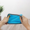 لانش بوكس سيليكون يدخل ميكرويف بغطاء محكم الغلق 3 اقسام مزود بمعلقة