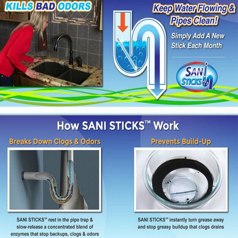 أعواد تسليك الأحواض والبالوعات 12 قطعة