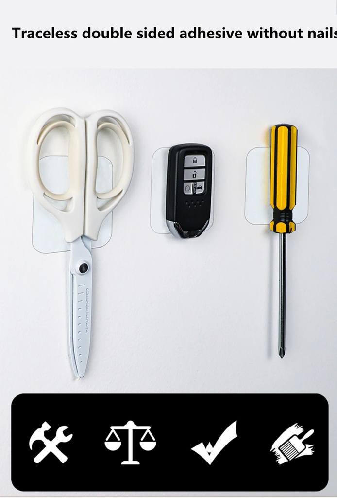 لزق دبل فيس قوي شفاف بديل للمسامير لتعليق اللوح واي شئ بدون حفر وتخريم فردي