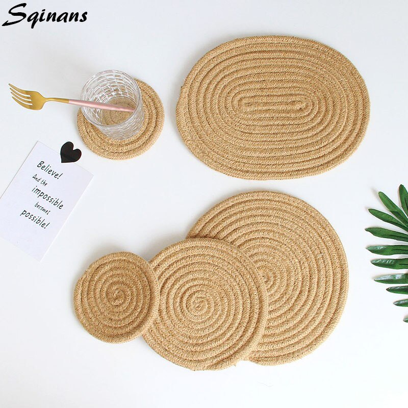 كوستر هاند ميد دائري للسفرة والمطبخ