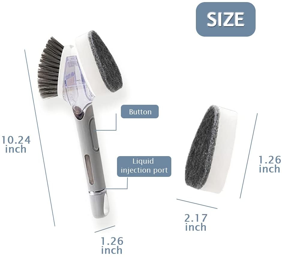 فرشة دعك وليفة بخزان صابون 2 في 1 للاحذية والملابس و المفروشات متعددة الاستخدامات